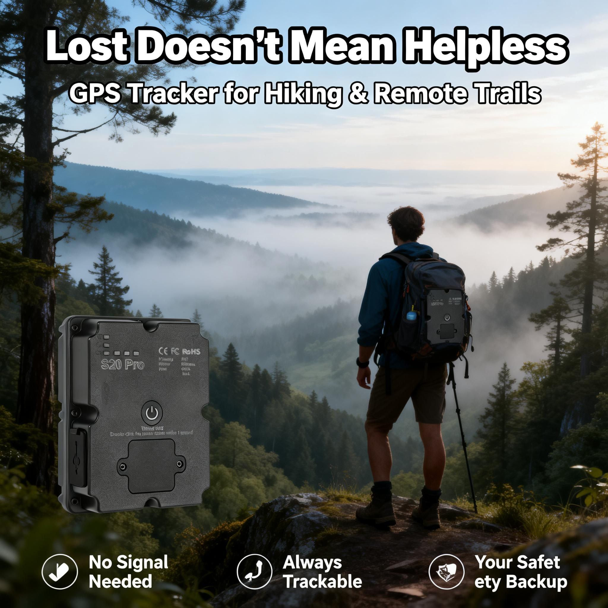 Outdoor Adventure Hours - GPS Tracker for Hiking Backpacking Outdoor
