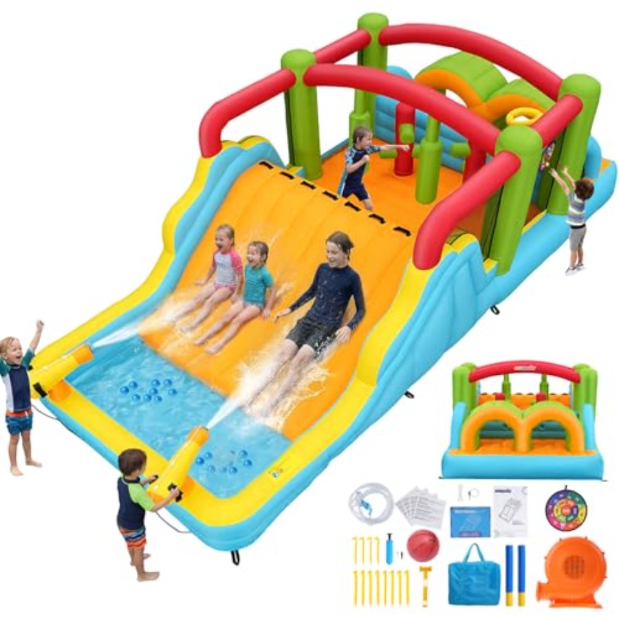 Outdoor Adventure Course - Big Bounce House for 3-12 Inflatable