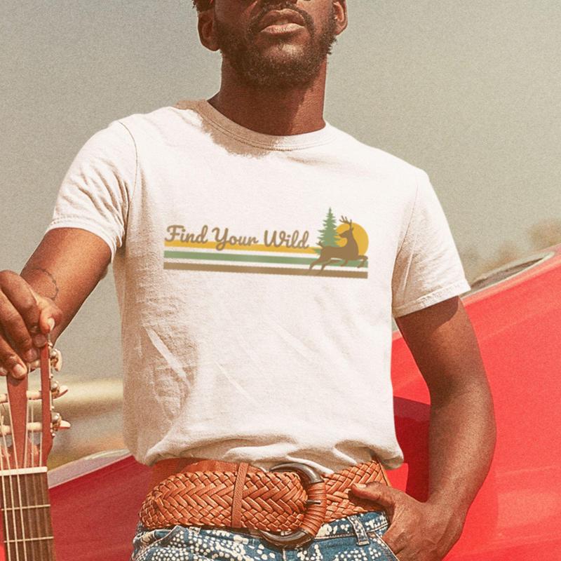Find Your Wild T Shirt Retro N - Outdoor Adventure Enthusiast บทวิจารณ์และราคา