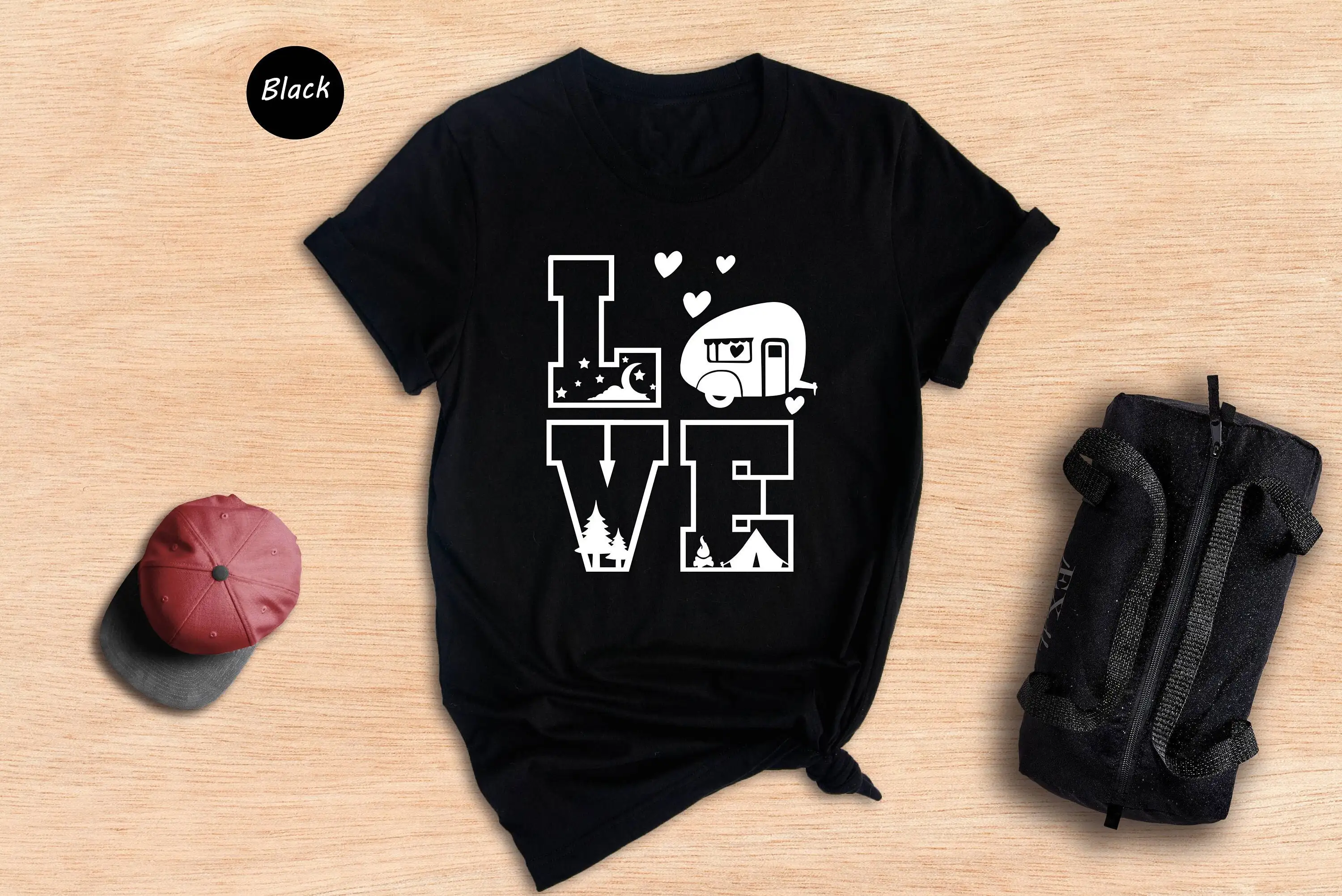 Camping T Shirt Adventure Love - Outdoor Adventure Vacations For Families บทวิจารณ์และราคา