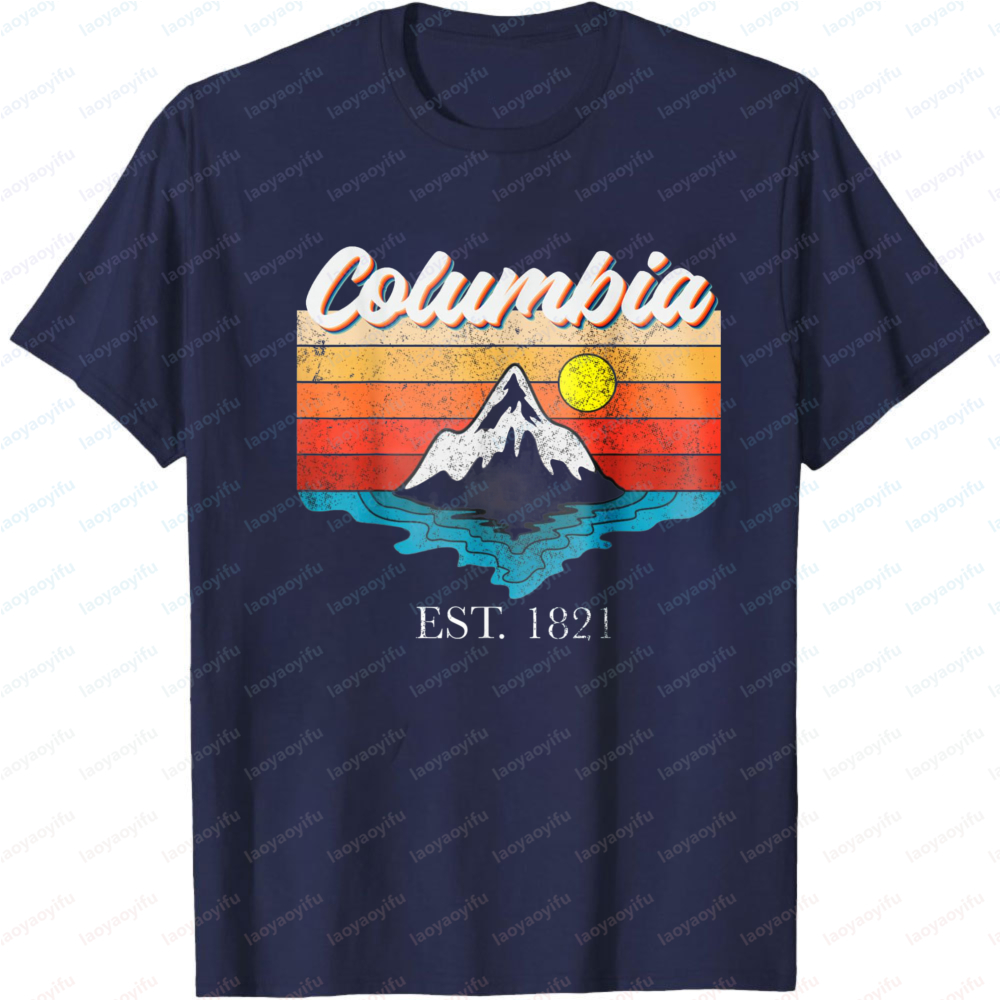 Columbia Mountain Sunset Men T - Outdoor Adventure Enthusiast บทวิจารณ์และราคา