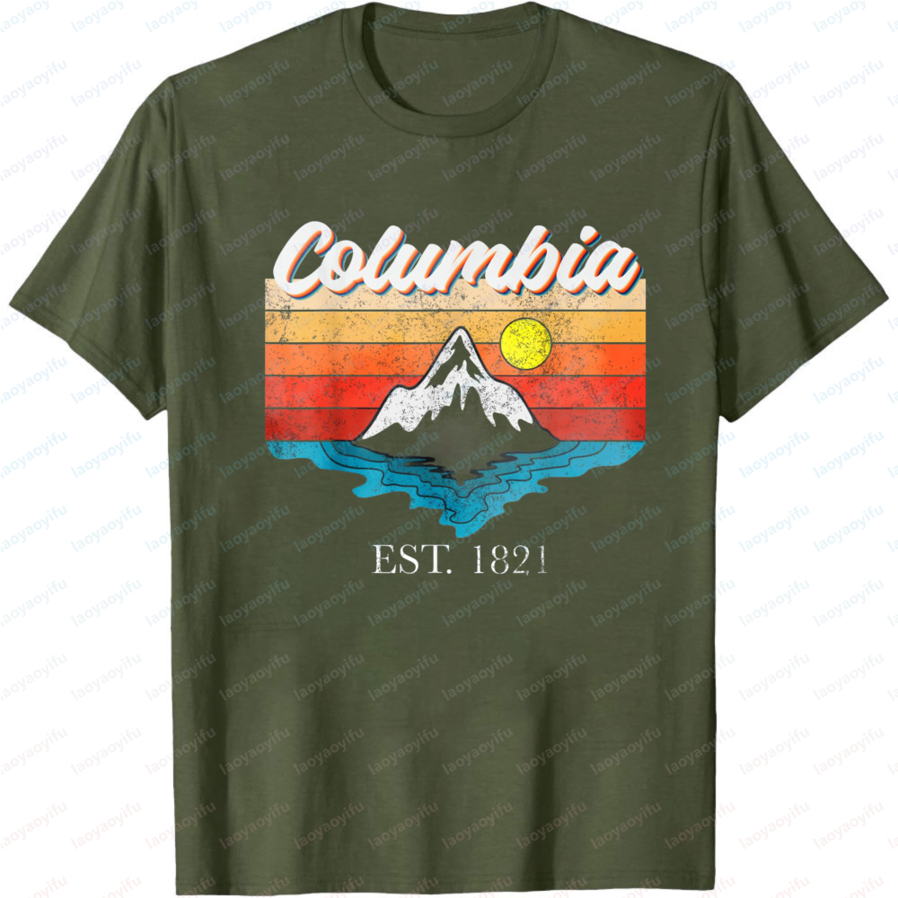 Columbia Mountain Sunset Men T - Outdoor Adventure Enthusiast บทวิจารณ์และราคา