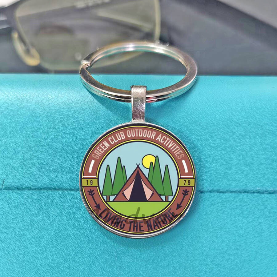 Camping Adventure Glass Keycha - Outdoor Adventure Enthusiast บทวิจารณ์และราคา