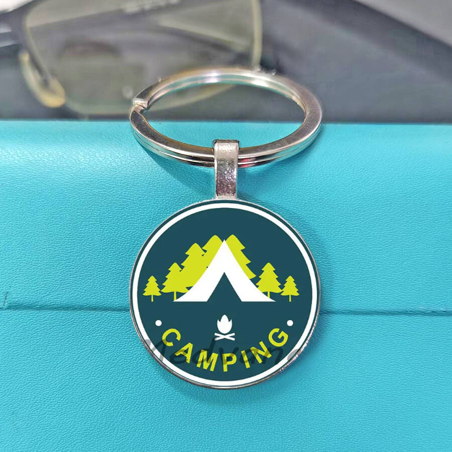 Camping Adventure Glass Keycha - Outdoor Adventure Enthusiast บทวิจารณ์และราคา