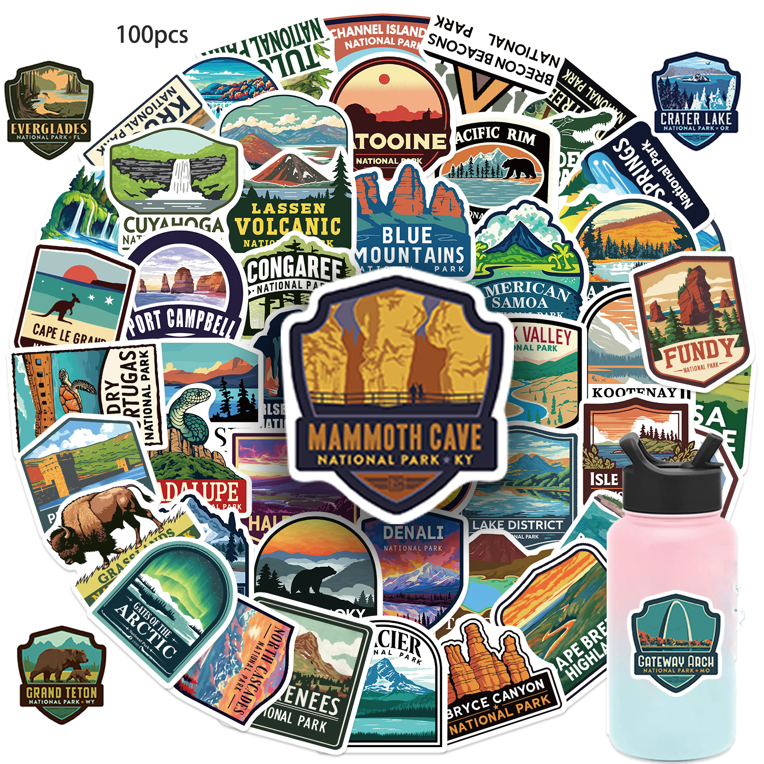 50/100pcs National Parks Stick - Outdoor Adventure Enthusiast บทวิจารณ์และราคา