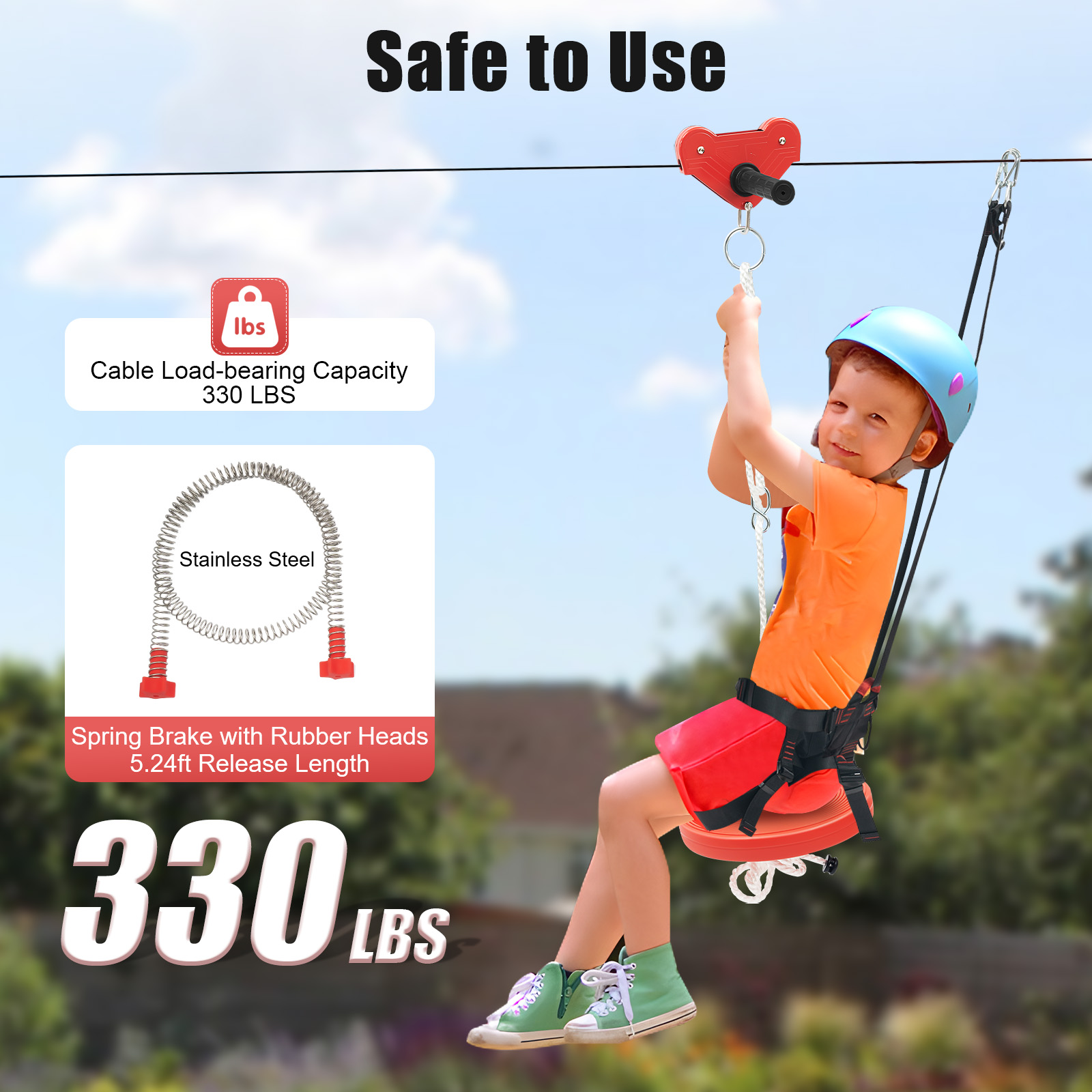 Kids Zipline Adventure Set - S - Outdoor Adventure Zipline บทวิจารณ์และราคา