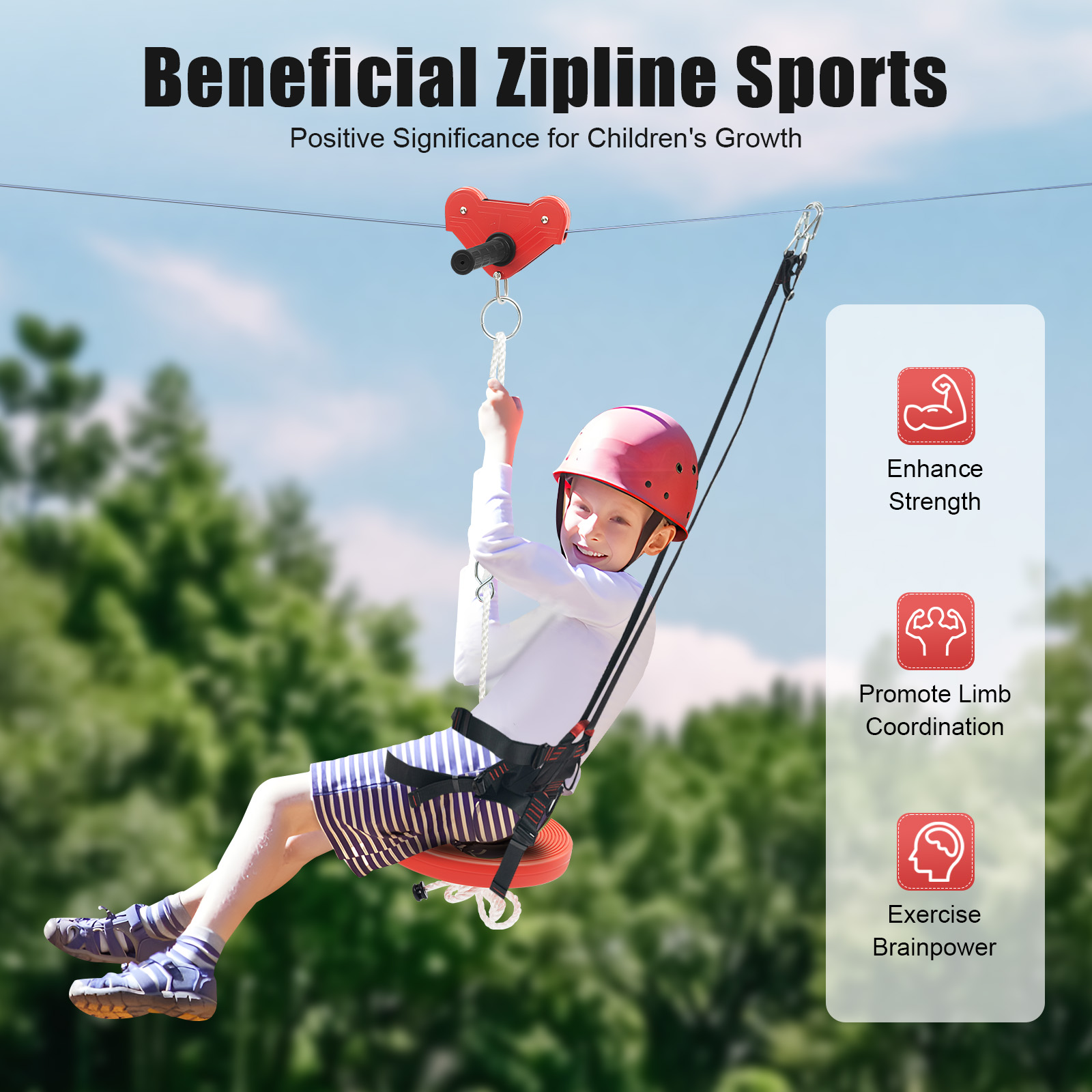 Zipline Kit, Outdoor Play, Bac - Outdoor Adventure Zipline บทวิจารณ์และราคา