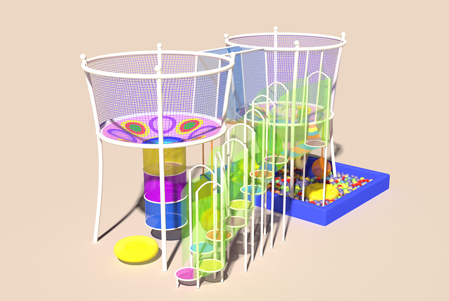 Rainbow Net Playground for Adv - Outdoor Adventure Course บทวิจารณ์และราคา