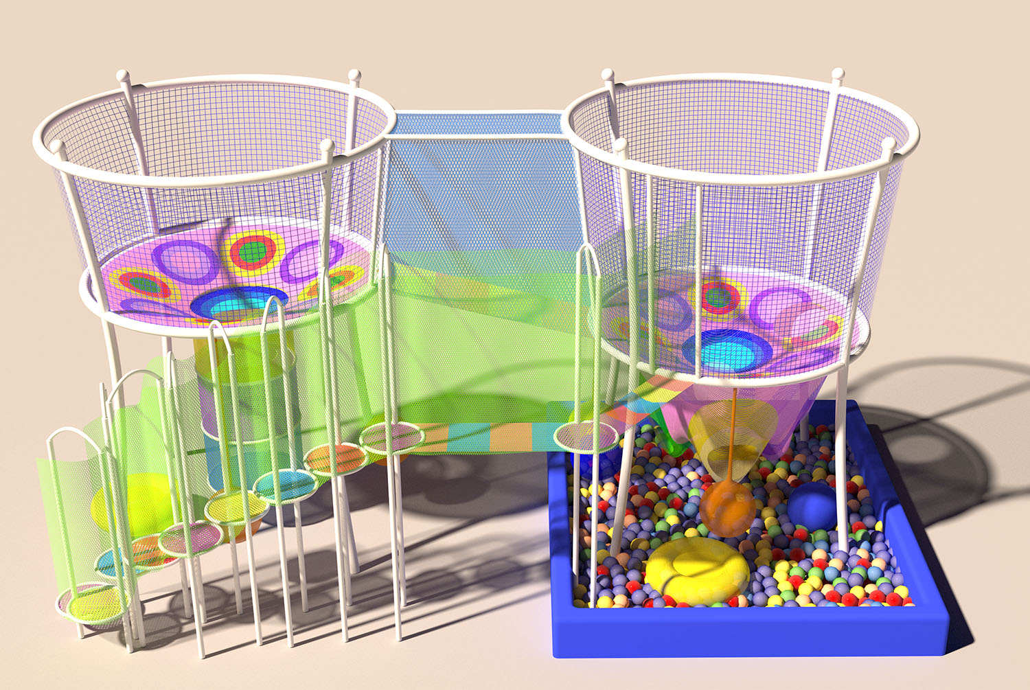 Rainbow Net Playground for Adv - Outdoor Adventure Course บทวิจารณ์และราคา