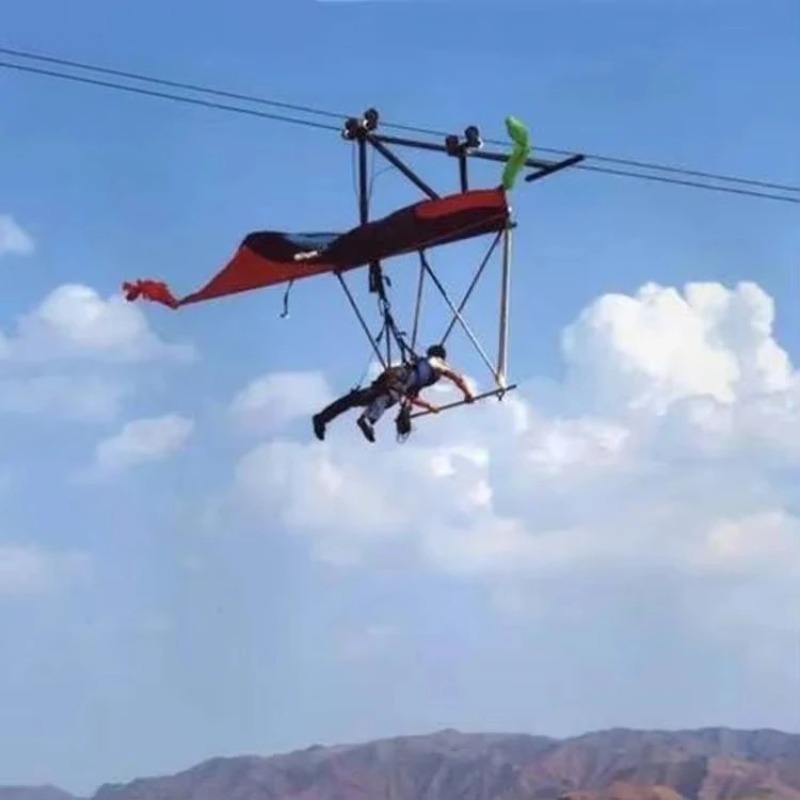 Outdoor Gliding Zipline Swingi - Outdoor Adventure Zipline บทวิจารณ์และราคา