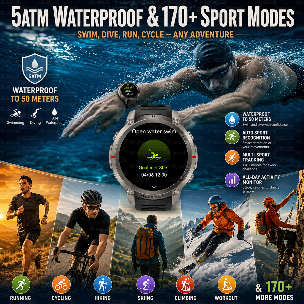 Outdoor Tactical GPS Smart Wat - Outdoor Adventure Hours บทวิจารณ์และราคา