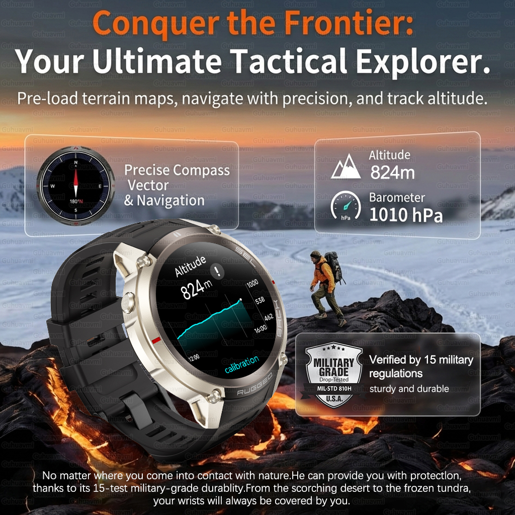 Outdoor Tactical GPS Smart Wat - Outdoor Adventure Hours บทวิจารณ์และราคา