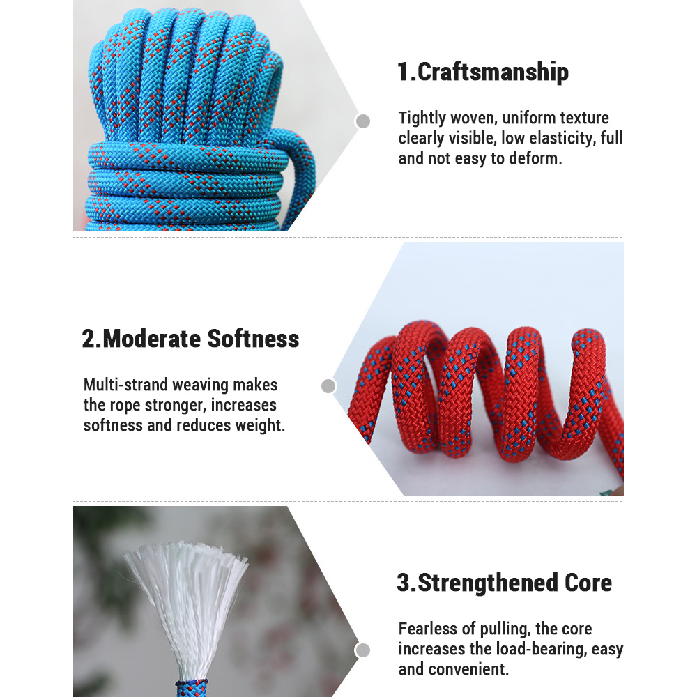10mm Climbing Rope 10M/20M/30M - Rope Climbing Static บทวิจารณ์และราคา