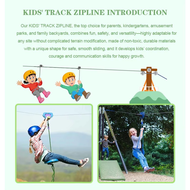 Zipline Game Set Outdoor zipli - Outdoor Adventure Zipline บทวิจารณ์และราคา