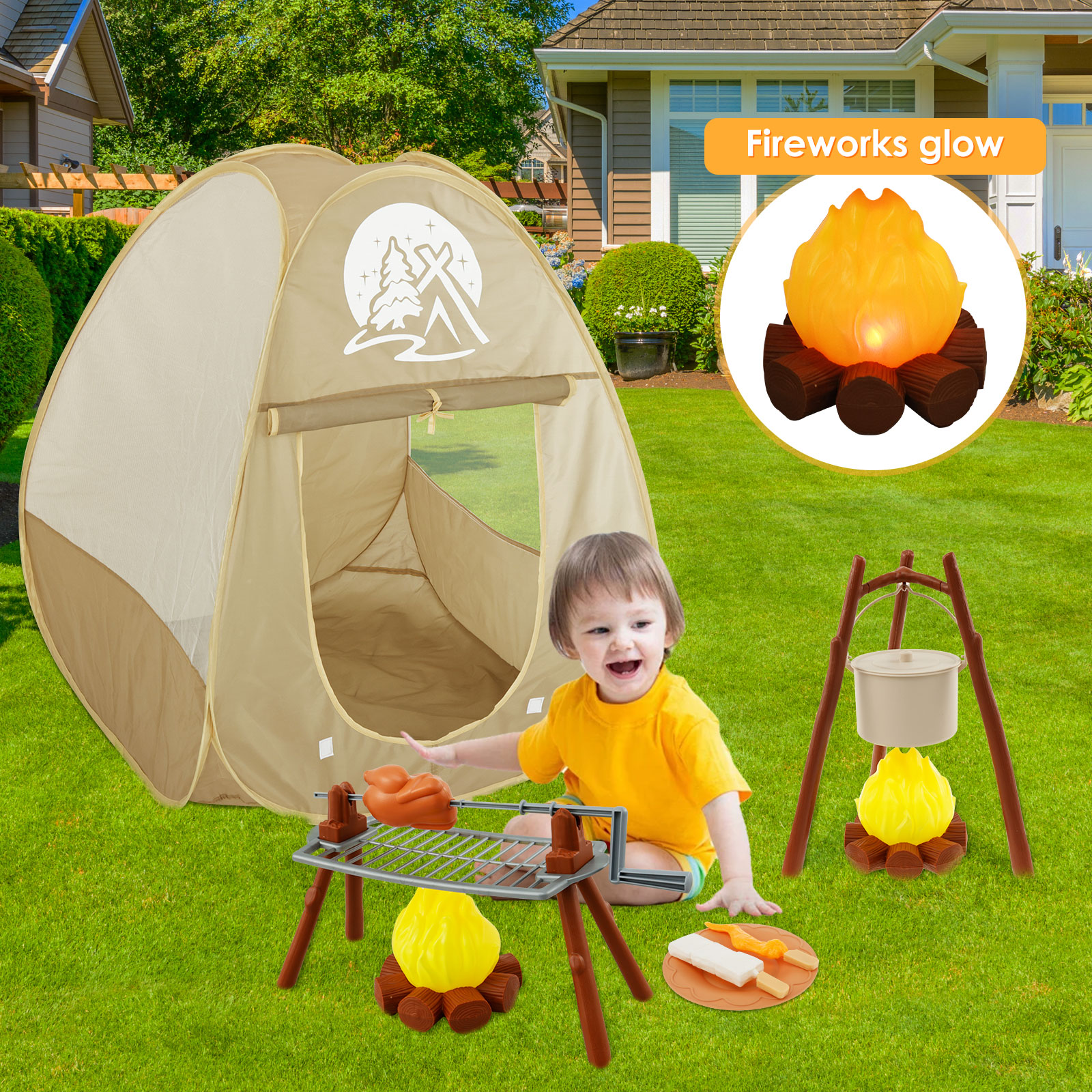 Kids Camping Toy Set Tent Pop  - Outdoor Adventure Kit For Kids บทวิจารณ์และราคา